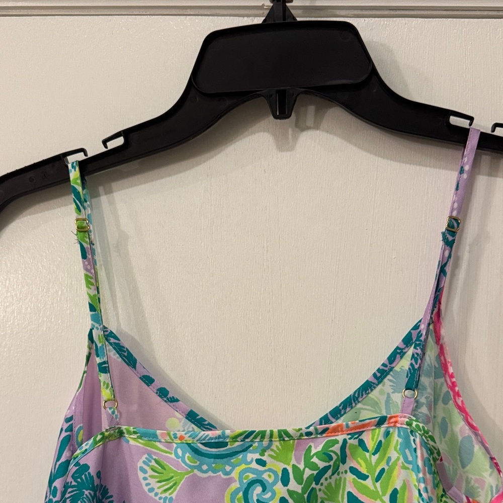 Lilly Pulitzer Bellalyn Satin Midi/Maxi Slip Dress in Sunshine Vibes Engineered - Picture 12 of 14